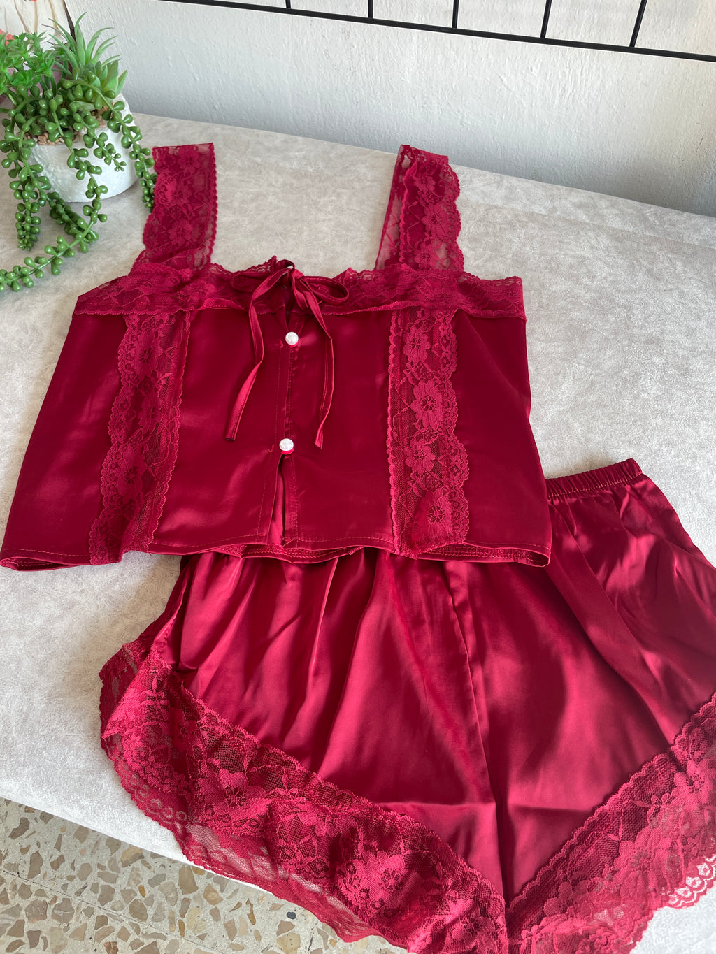 Lydia Satin Short Set