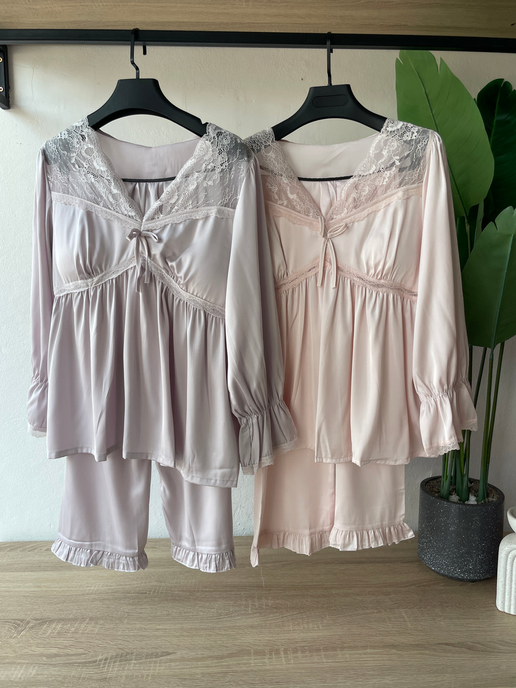 RufflyPastel  Satin PJ