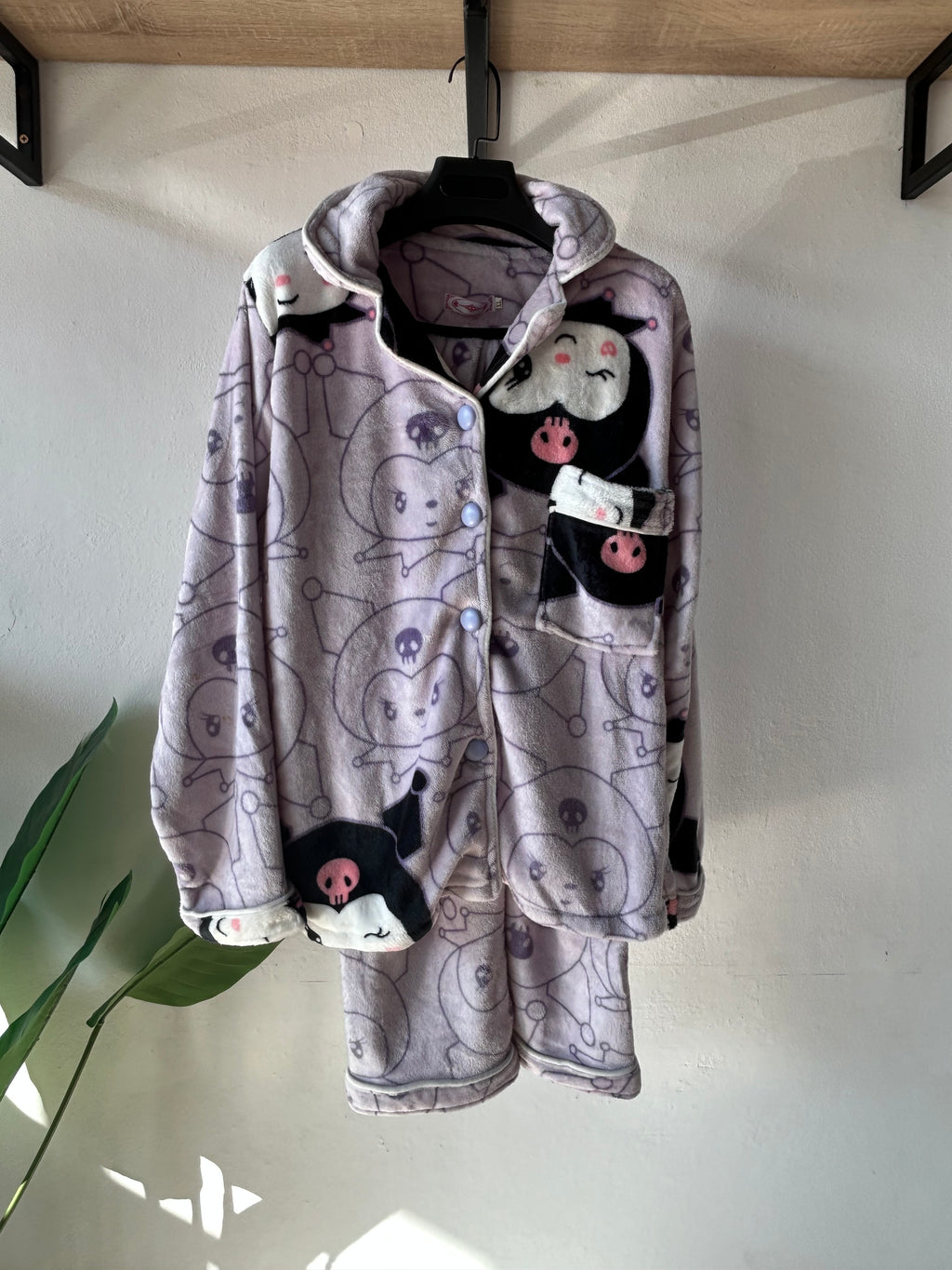 🪻Cute Flannel kuromi Cartoon Design PJ-S340