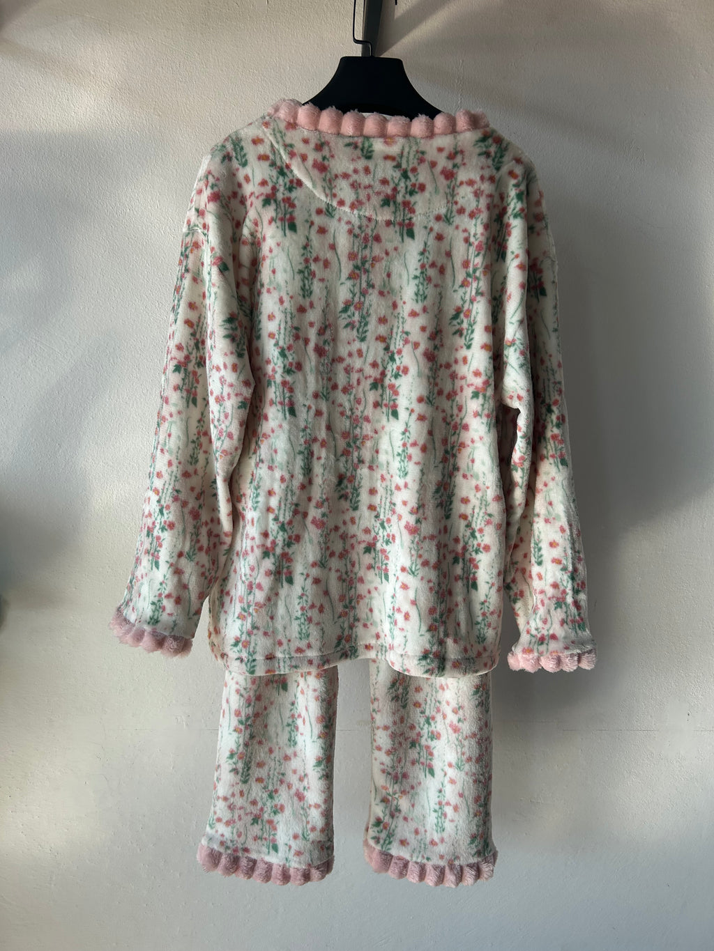 🌧️Winter fleece-lined retro floral pajamas warm cute Girl Homewear🎀S588