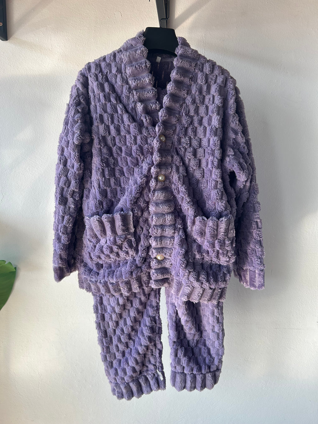 Flannel Plush Comfy & Thick Purply Winter Pajamas S321