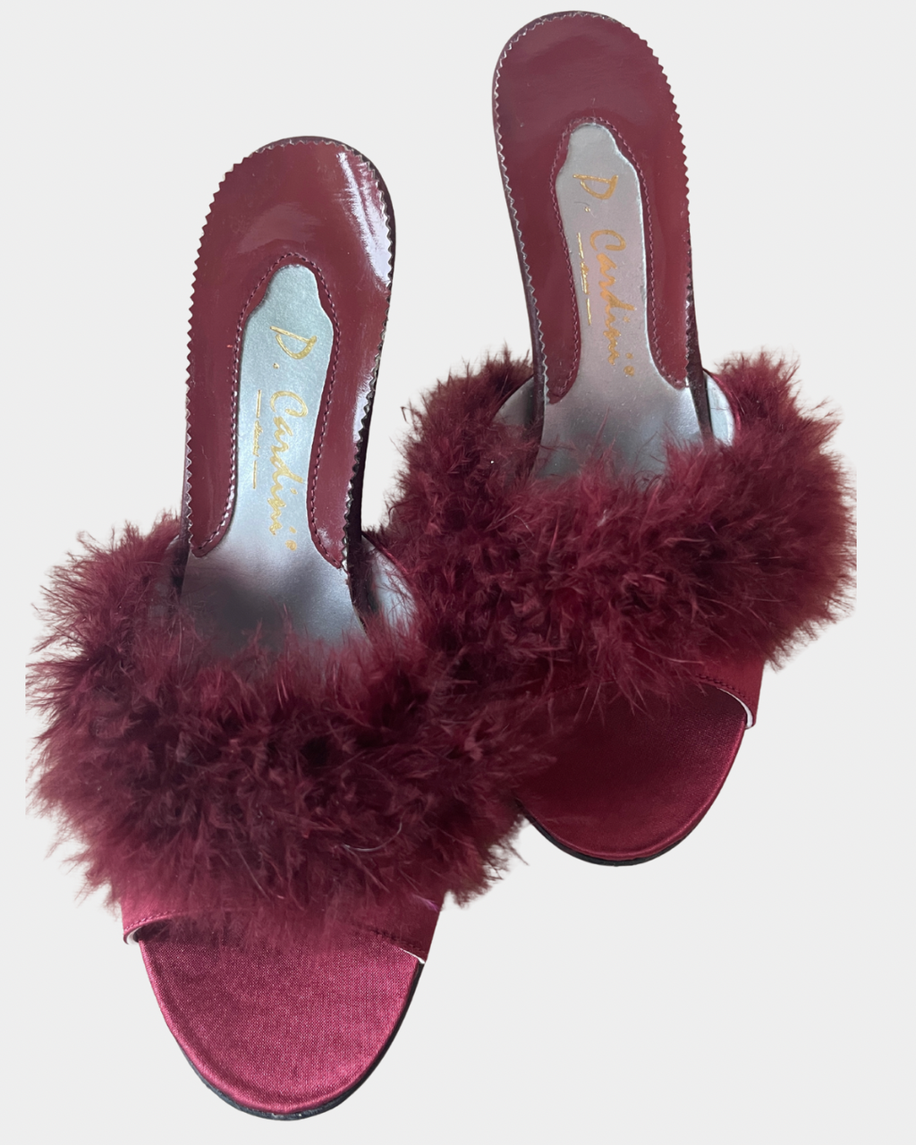 Feather Open-Toe High Heels