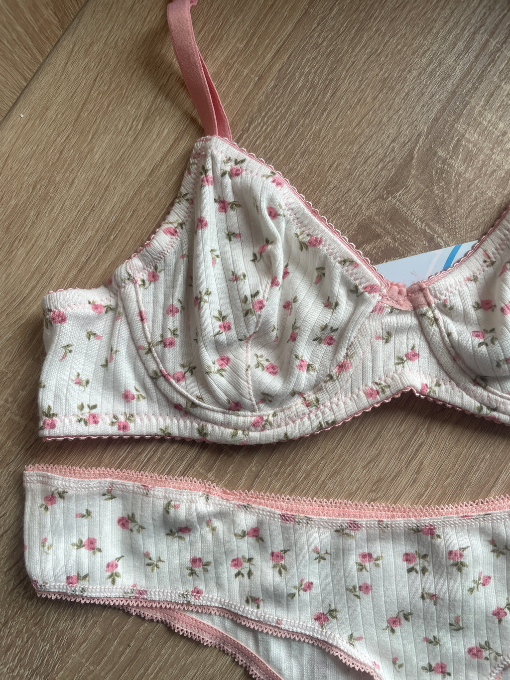 Luna White & Pink Floral  Set