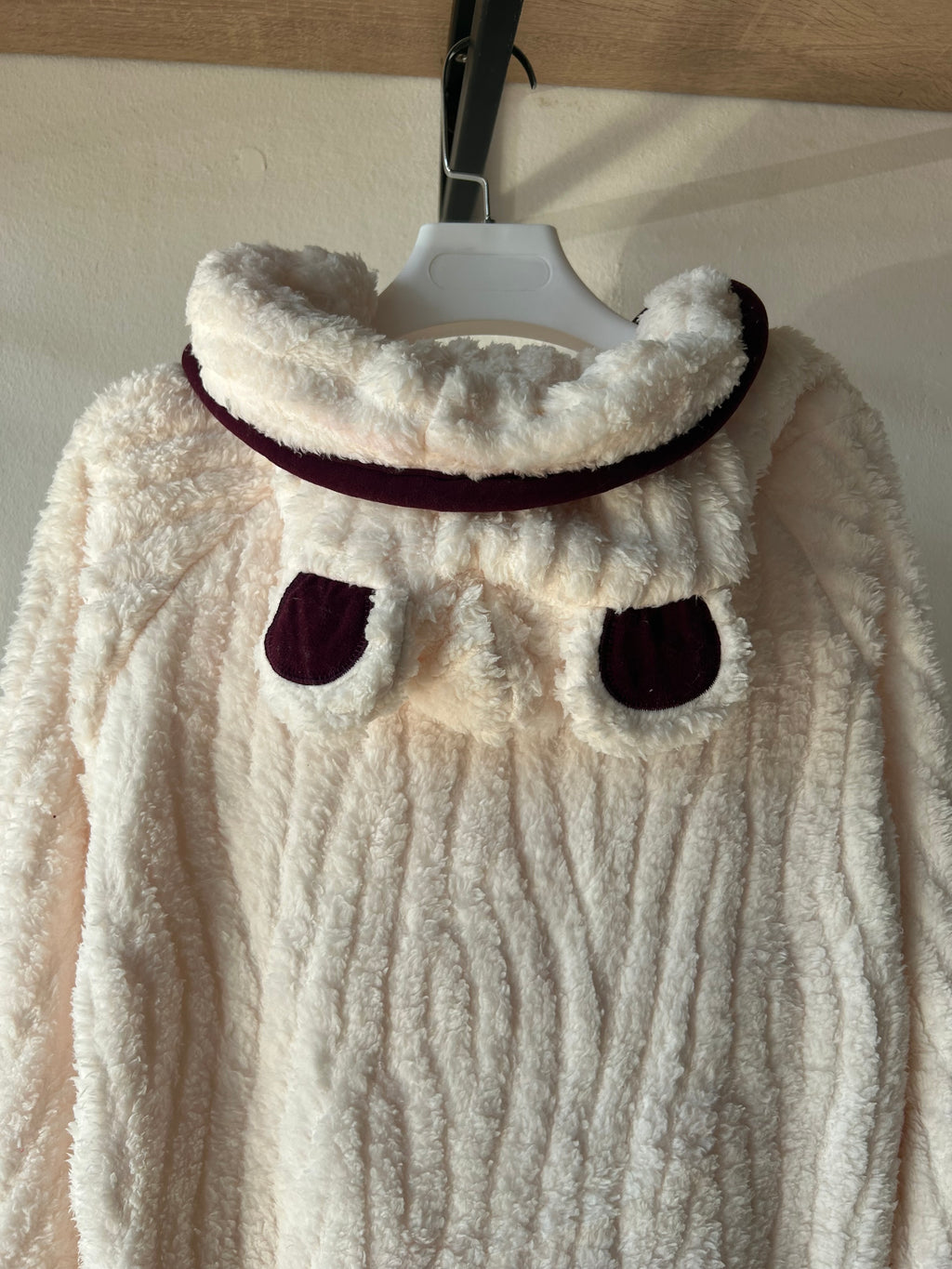 Zipper Bear grape design Flannel Comfy Winter Pajamas S345