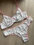 Luna White & Pink Floral  Set