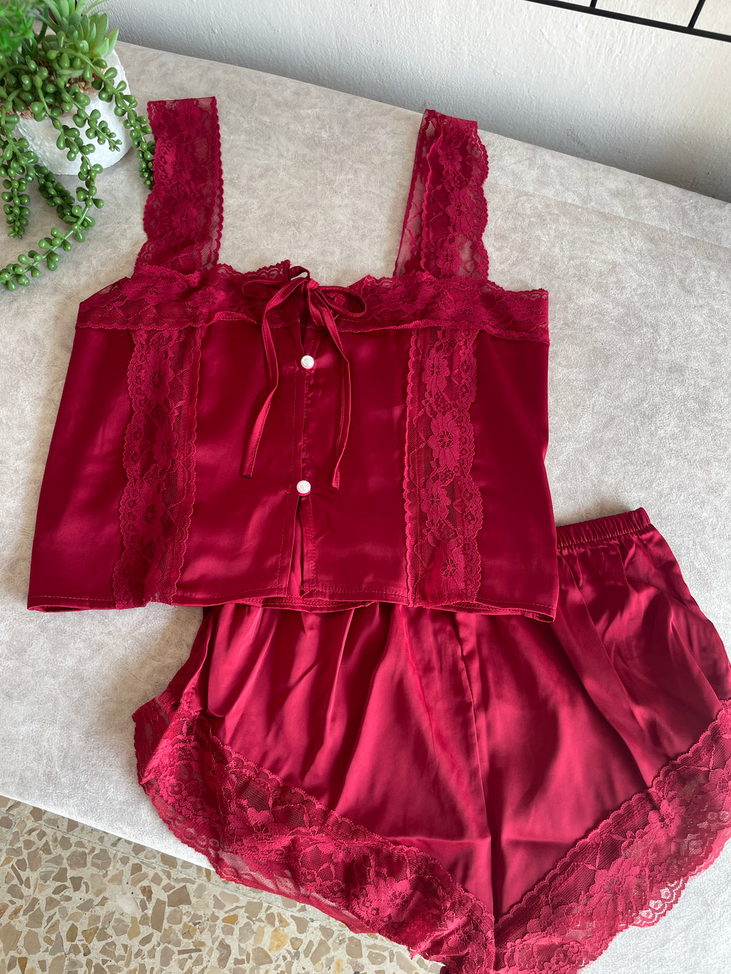 Lydia Satin Short Set
