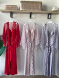 Long Luxurious Leave Embroidered Set