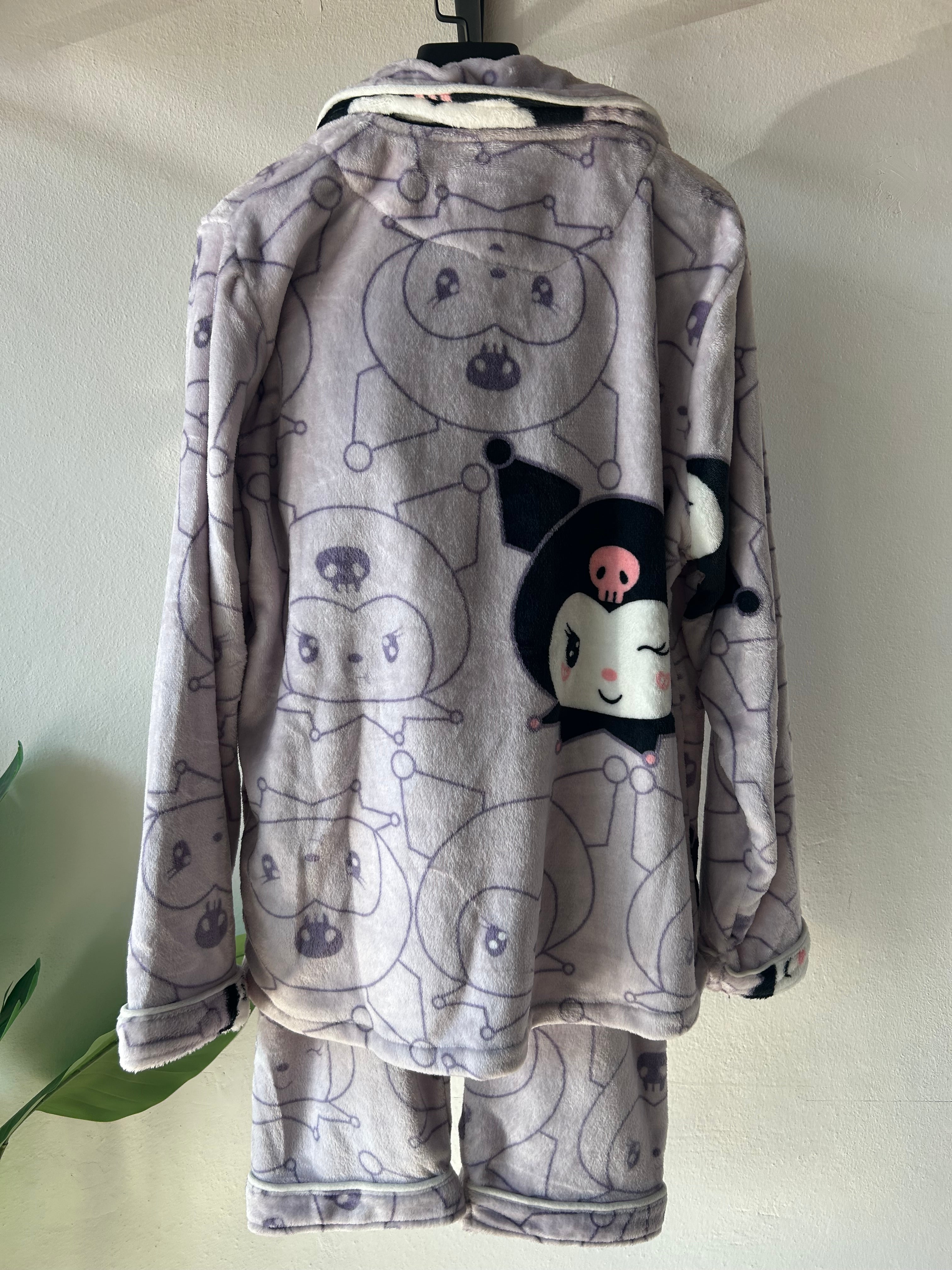🪻Cute Flannel kuromi Cartoon Design PJ-S340