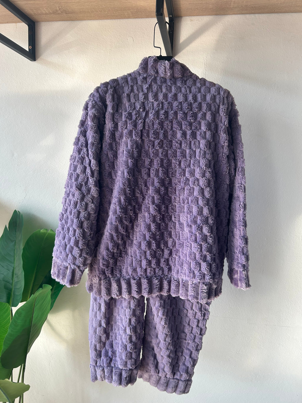Flannel Plush Comfy & Thick Purply Winter Pajamas S321