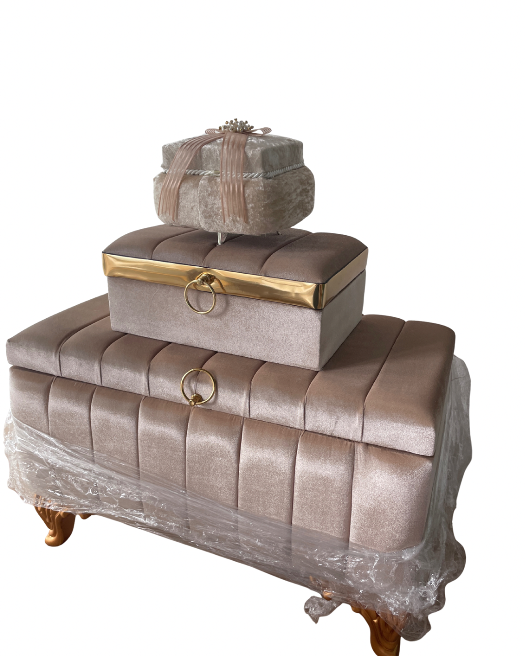 Classic Luxe Wooden Box Trio – Single Layer