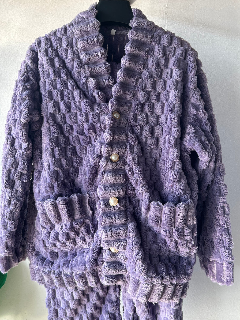 Flannel Plush Comfy & Thick Purply Winter Pajamas S321