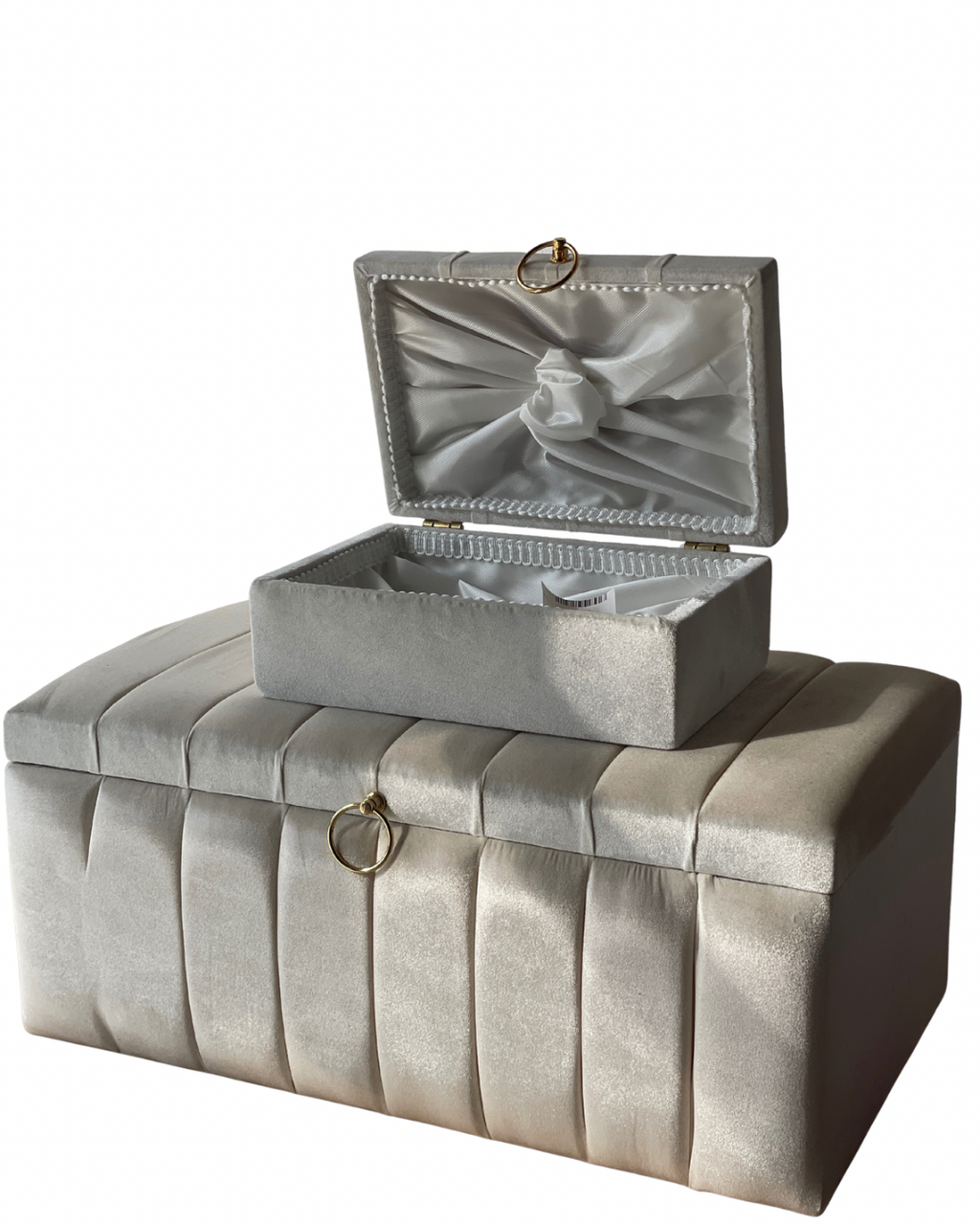 Classic Luxe Wooden Box Trio – Single Layer