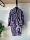 Flannel Plush Comfy & Thick Purply Winter Pajamas S321