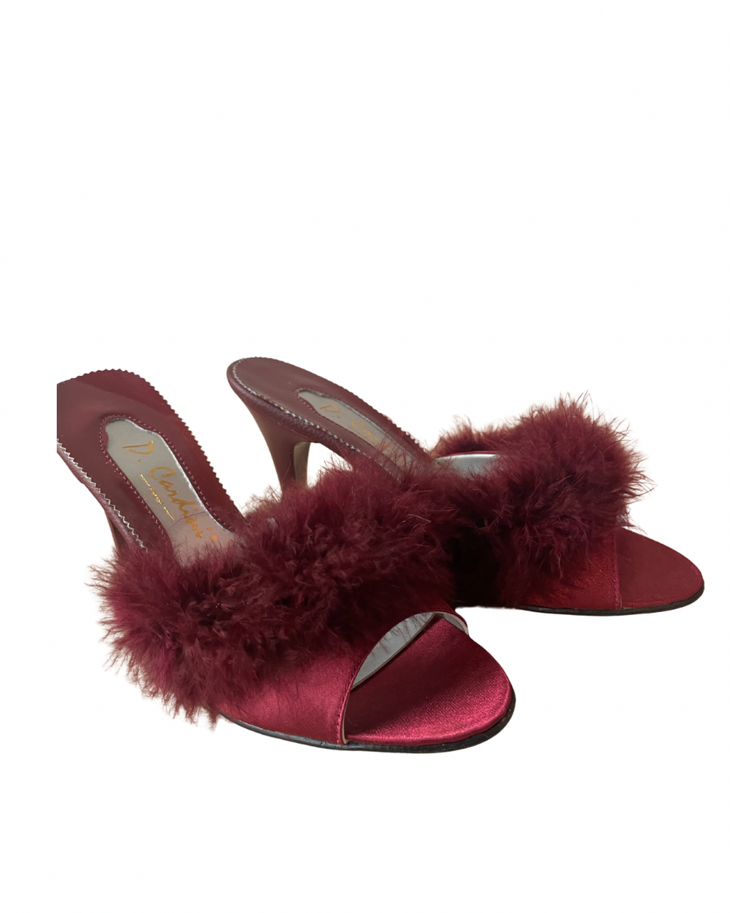 Feather Open-Toe High Heels