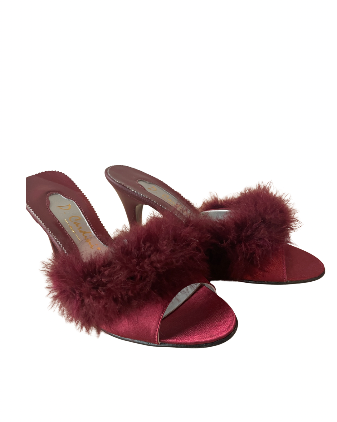 Feather Open-Toe High Heels