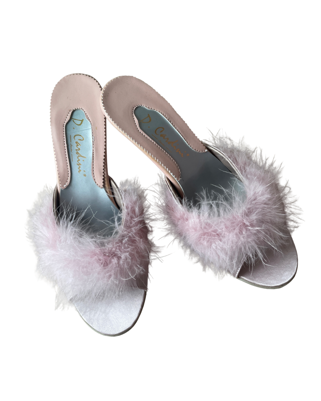 Feather Open-Toe High Heels