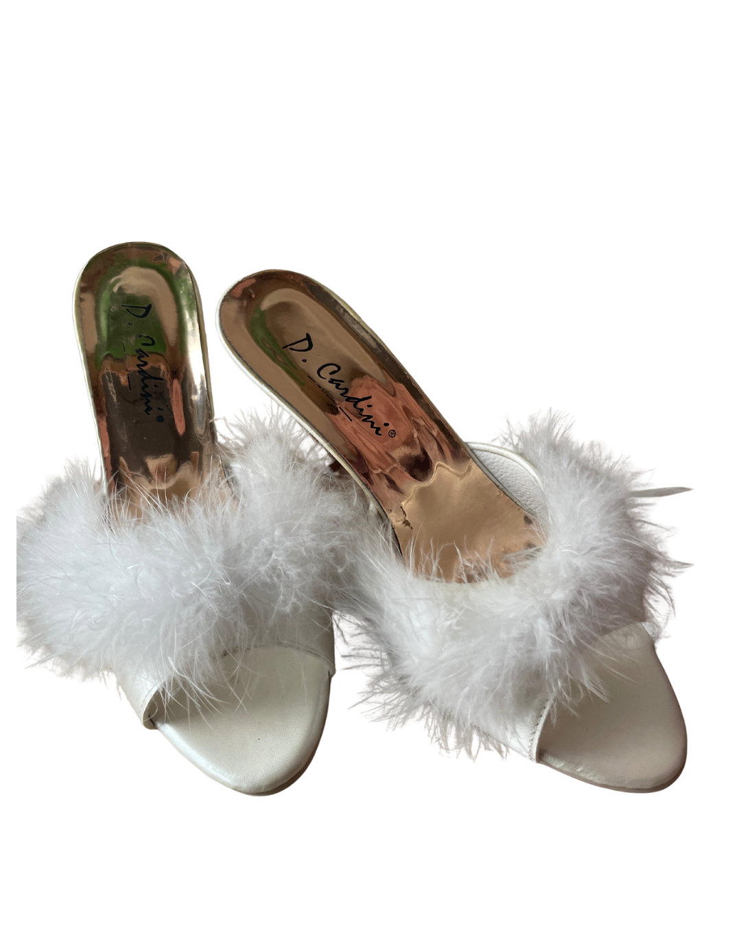 Feather Open-Toe High Heels